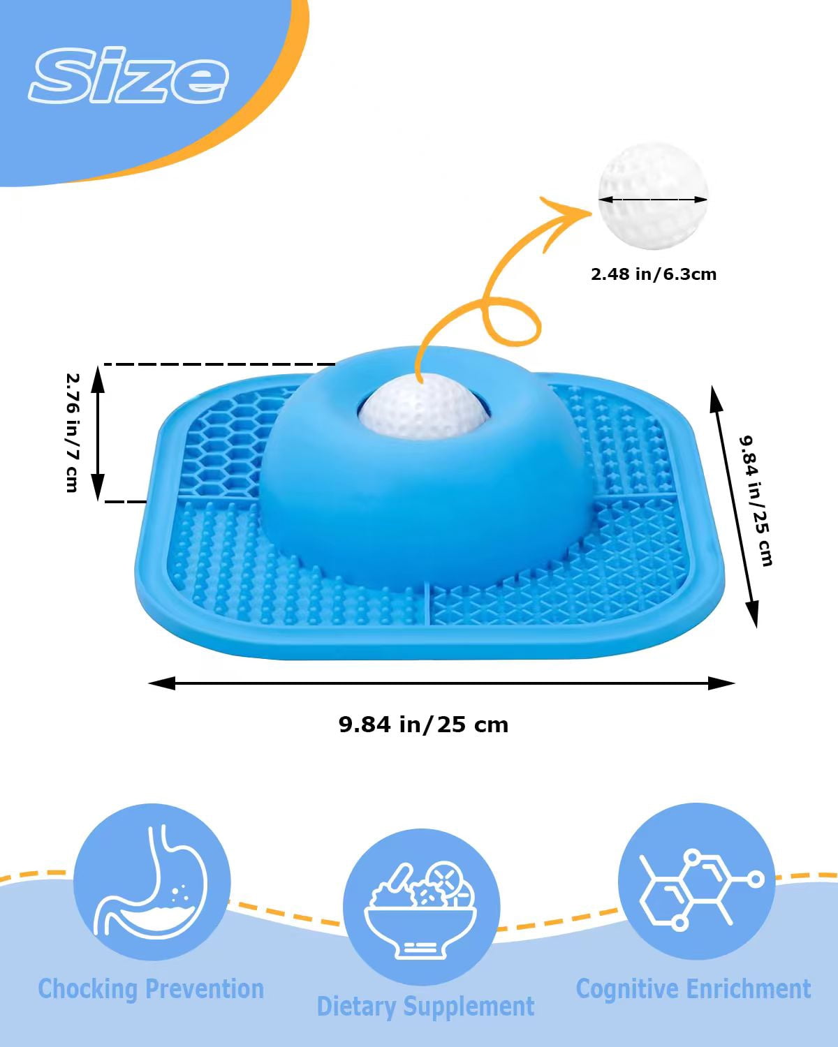Slow Feeder Dog Bowls with Lick Mat for Liquid Treats Anti-Choking Dog Lick Bowl Dietary Supplement Post-op Nutrition Dog Licking Toy-Black