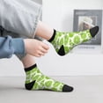 thumbnail image 2 of Pofeuu Green Various Lemons Print 30cm Socks, Adult Running Hiking Socks for Youth and Adult, 2 of 7