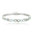 thumbnail image 4 of 6.6 Carat T.G.W. White Topaz and Diamond Accent Silver-Tone Infinity Bracelet, 4 of 5