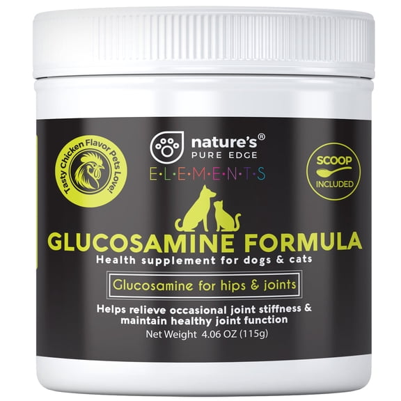 Nature's Pure Edge Glucosamine Powder for Dog and Cat Joint Support, 115 g
