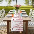 thumbnail image 4 of Table Runners 70 Inches Long Dress Scarves, Butterfly Flower Farmhouse Coffee/Dining/Kitchen Table Decor, Holiday Table Runner, Watercolor Farmhouse Country Pink Floral 13x70 Inch, 4 of 9