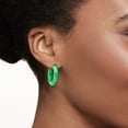 thumbnail image 6 of Ross-Simons Jade Hoop Earrings With 14kt Yellow Gold, Women's, Adult, 6 of 6