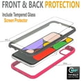 thumbnail image 4 of Samsung Galaxy A22 5G Phone Case, [Not Fit Samsung A21/A12/A20], Transparent Drop Proof Cover with [Tempered Glass Screen Protector]-Pink, 4 of 7