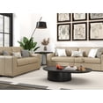thumbnail image 4 of Roundhill Furniture Sakan Leather Upholstered 2-Piece Living Room Set, Sofa and Loveseat, Beige, 4 of 14
