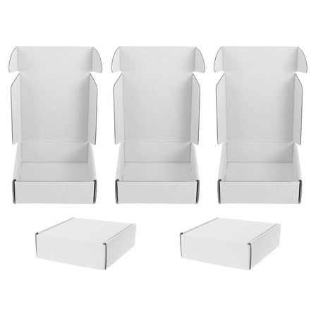 5 Pcs Small Cardboard Boxes Shipping for Business Plug White