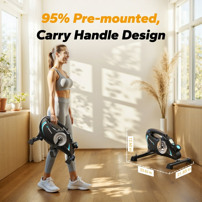 MERACH Under Desk Bike Pedal Exerciser, Silent Elliptical Machine