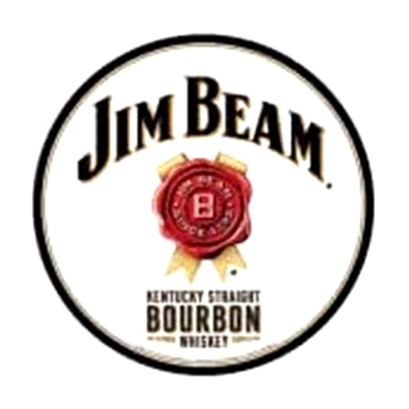 Jim Beam Circle Novelty Wall Art Sign, 12", Aluminum