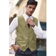 thumbnail image 3 of COOFANDY Men's V-Neck Suit Vests Fashion Formal Slim Fit Business Dress Vest Waistcoat, 3 of 9
