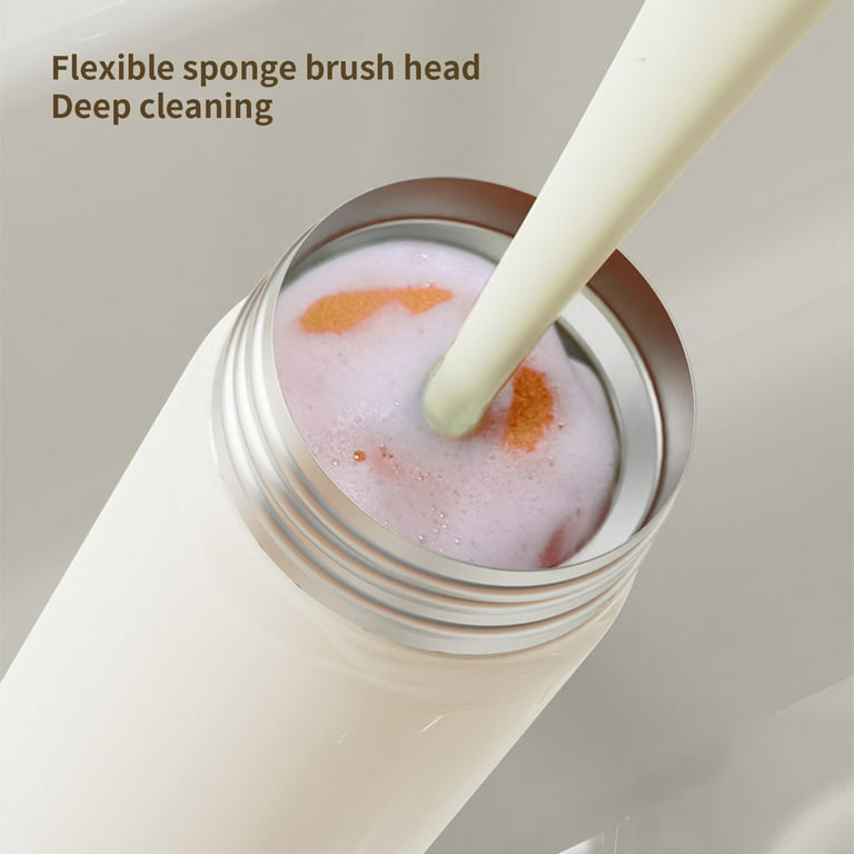 3-in-1 Multifunctional Cup Brush, Multifunctional Cleaning Brush in Carrot  Shape, Sponge Brush Long Handle Bottle Cleaner Brush for Baby Bottle