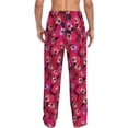 thumbnail image 3 of Uemuo Orchids Flowers Pattern Men's Wide Leg Palazzo Lounge Pants with Pockets Light Weight Loose Comfy Casual Pajama Pants-XX-Large, 3 of 9
