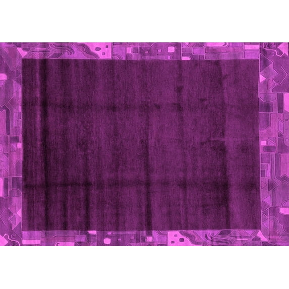 Ahgly Company Indoor Rectangle Abstract Pink Modern Area Rugs, 8' x 10'