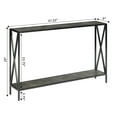thumbnail image 5 of Tucson Console Table with Shelf, Gray, 5 of 6