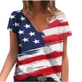 thumbnail image 1 of Birdeem Mode Femmes Été Col en V Manches Courtes T-Shirt Imprimé Décontracté Blouse, 1 of 4