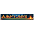 thumbnail image 1 of Forest Design Happy Camper Tent Banner Campfire Nature Scene for Outdoor Adventure Camping Event, 1 of 5