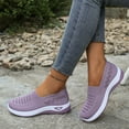 thumbnail image 3 of Walking Shoes Women Antislip Slip on Mesh Loafers Casual Lightweight Nursing Shoes Comfortable Arch Support Breathable Sneakers Purple Size 9, 3 of 5