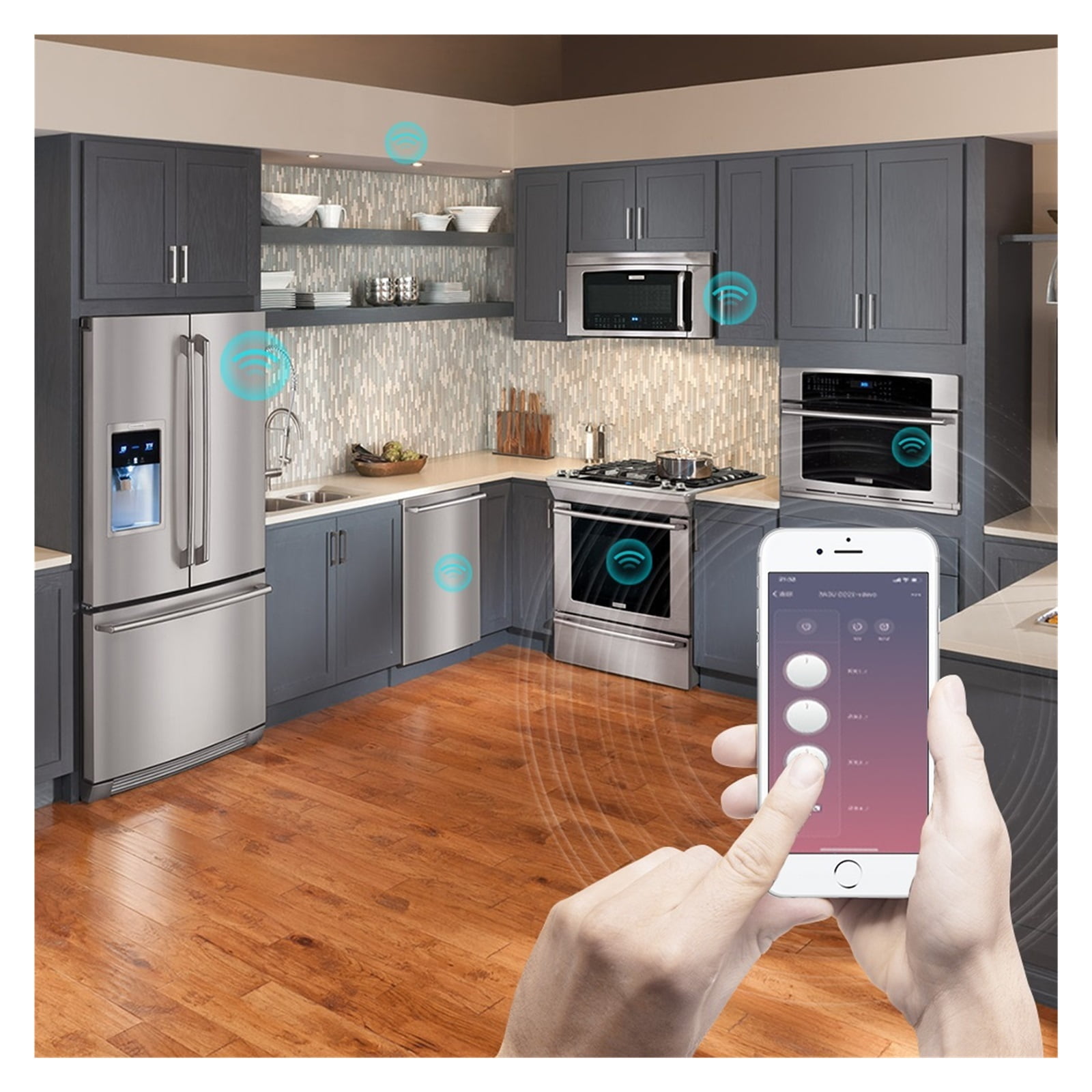 Smart Power Strip 3/4/6 4USB Charging Port Timing With5V3.1A. Control Intelligent Assistant
