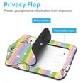 thumbnail image 3 of Square 2Pack PU Leather Unicorn Cruise Luggage Tag with Privacy Cover and Stainless Steel Ring - Suitable for Travel Handbags Backpacks Luggage Tags, 3 of 6
