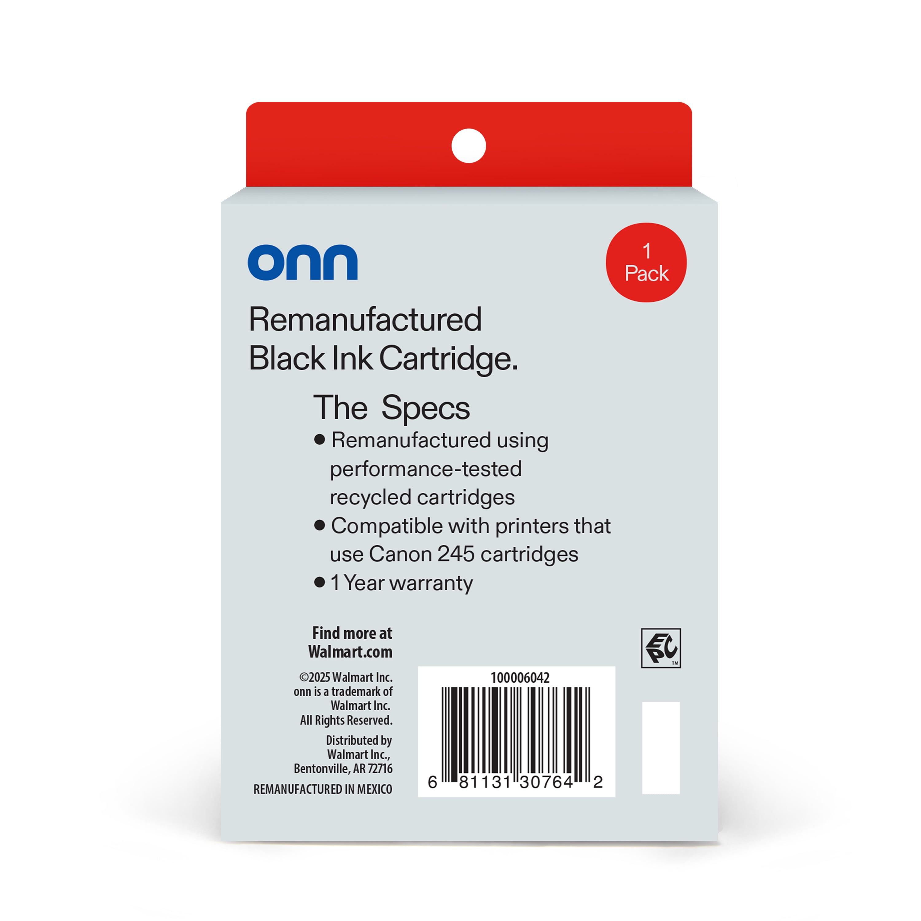 (2 pack) onn Canon 245XL Black Ink Cartridge (Remanufactured)