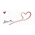 thumbnail image 2 of OnRei 24x13 White Modern Wood Framed Museum Art Print Titled - Love, 2 of 4