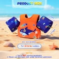 thumbnail image 5 of MoKo Toddler Swim Vest with Whistle for 20-50lbs, Arm Floaties Water Wings for Kid 2-8 years old, Shark, 5 of 7