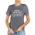 thumbnail image 3 of Xuanfei Women Sometimes I Wet My Plants Letter Print Watering Pot Plants Casual Short Sleeve T-Shirt, 3 of 7