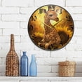 thumbnail image 3 of WOBOGO Giraffe Sunflower Illustration Acrylic Wall Clock Battery Operated 11.9in Silent No Tick Bedroom Living Room Office Classroom Decoration, 3 of 10