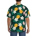 thumbnail image 3 of KLL Tropical Fruit Print Men's Shirt Short Sleeve Button Down Summer Cuba Beach Shirts- X-Large, 3 of 5
