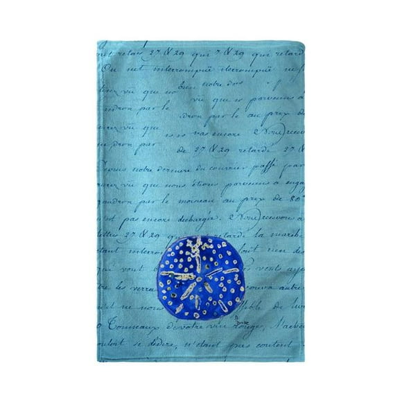 Betsy Drake BT989 Blue Sand Dollar - Script Beach Towel - 30 x 50 in.