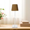 thumbnail image 1 of Lámpara De Mesa Tejida, PC Rattan LED 3 Control De Color Táctil Luz Nocturna Recargable Para La Sala De Estar De La Sala De Estar, Ideal Con Batería De 1800 MAh, 1 of 7