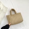 thumbnail image 5 of Womens Simple Tote Bag All-matching Top Handle Handbag Solid Color Shoulder Bag, 5 of 5