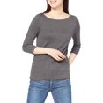 thumbnail image 1 of walmart Essentials Womens 3/4 Sleeve Boatneck T-Shirt, 1 of 8