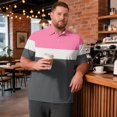 thumbnail image 2 of Trgacdwlo XL-8XL Color Block Mens Polo Shirts Big and Tall Short Sleeve Mens Athletic Shirts Lightweight Golf Polo Shirt for Men, 2 of 8