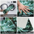thumbnail image 3 of Gukieu Teal Cactus Print Dust-proof Floor Mats, Water-absorbent and Non-slip Flannel Door Mats 16x24in, Home Decoration Suitable for Kitchen, Bathroom, Garage, 3 of 7