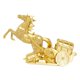 thumbnail image 1 of Estatua de caballo, escultura de animal, regalo de cumpleaños, figura de resina, adorno para dormitorio Oro, 1 of 8