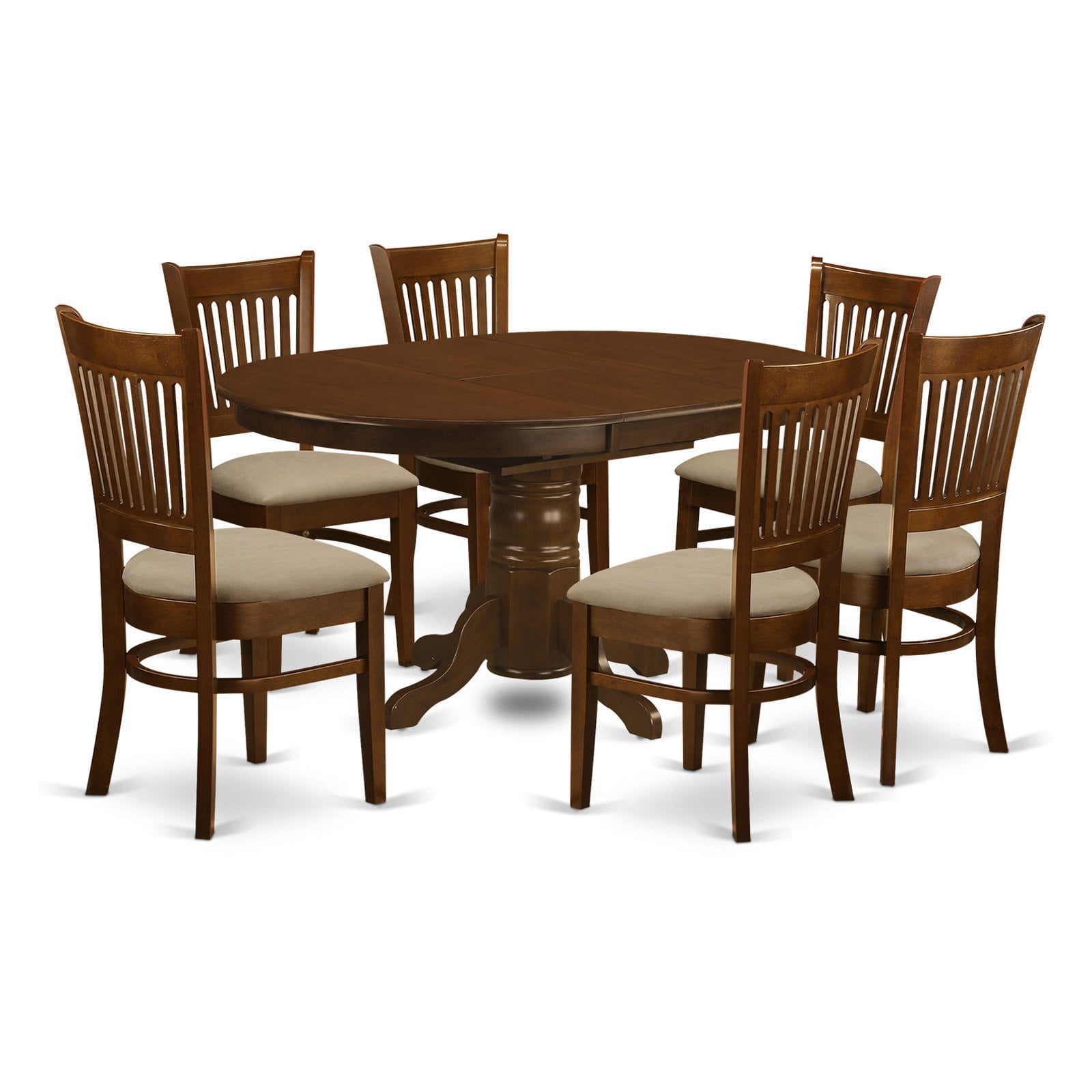 East West Furniture Kenley 7 Piece Hepplewhite Modern Dining Table Set