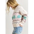 thumbnail image 5 of Casual Long Sleeve Sweater for Winter - Cute White Striped Holiday Sweater | [ZhiHiMeRi] | (US 4-6)S, 5 of 12