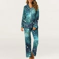 thumbnail image 2 of Jamicy Women's Pajamas Women's Pajamas Long Sleeve Sleepwear Casual Button Down Loungewear Soft Pjs Set, 2 of 7