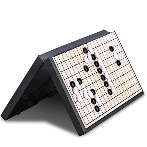 QuadPro Travel Go Board Game Set with Folding Board and