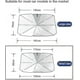 thumbnail image 2 of Car Sunshade Windshield Sun Shade, Titanium Silver Cloth Foldable Windshield Sun Shade Umbrella, 2 of 5