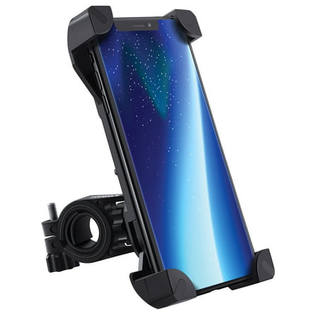 Yoassi Bike Phone Mount Anti Shake & Stable Cell Phone Holder Cradle Clamp with 360° Rotation for Bicycle & Motorcycle Handlebar for iPhone Android GPS, Up to 3.5" Wide