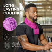 Cold Factor Instant Cooling PVA Neck Wrap, Pink, 29.5 x 3– Long-Lasting, Reusable, UPF 50+ Sun Protection for Sports & Outdoor Activities