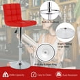 thumbnail image 5 of YRLLENSDAN Tall Bar Stools Set of 2 High Bar Chairs Kitchen Bar Stools Swivel Adjustable Bar Stool Leather Island Chairs Set of 2 Counter Height Bar Stools with Back,Red, 5 of 8