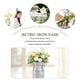 thumbnail image 3 of 1 pieza de florero de hoja de hierro, arte de hierro, flor seca, cubo de flores frescas (blanco), 3 of 8