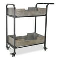 thumbnail image 4 of Metal Frame Cart With Locking Wheels And Removable Metal Trays, 4 of 7