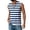 Dark Blue, variant on Mens Tank Top Casual Loose Striped Sleeveless V Neck T Shirts Summer Outings Comfortable Breathable Vests Dark Blue L
