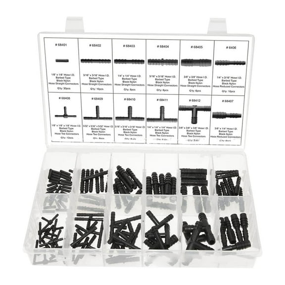113 pieces car hose connector assortment reducer set straight T piece connector