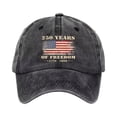 thumbnail image 2 of 250 Anniversary USA Flag America Birthday Hat 4th of July Patriotic Vintage 1776-2026 250 Years Anniversary Hat for Men Women Black, 2 of 3