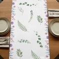 thumbnail image 5 of Table Runners 72 Inches Long Dress Scarves, Spring Floral Pig Farmhouse Kitchen/Dining Table Runner, Coffee Tablerunners, Weeping Flowers Leaves Farmhouse Watercolor 16x72 Inch, 5 of 9