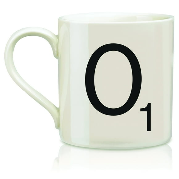 SCRABBLE Tasse à Café Vintage en Céramique avec Lettre "O"