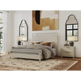 thumbnail image 2 of Roundhill Furniture Tavari 3-PC Bedroom Set with Panel Bed and Two Nightstands in Light Gray, Queen, 2 of 16